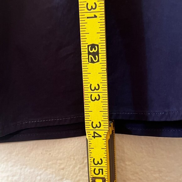 Alain Andre of Paris 6XL Mens Slim Fit Button-Down Dress Shirt Navy Blue Formal - Picture 15 of 16